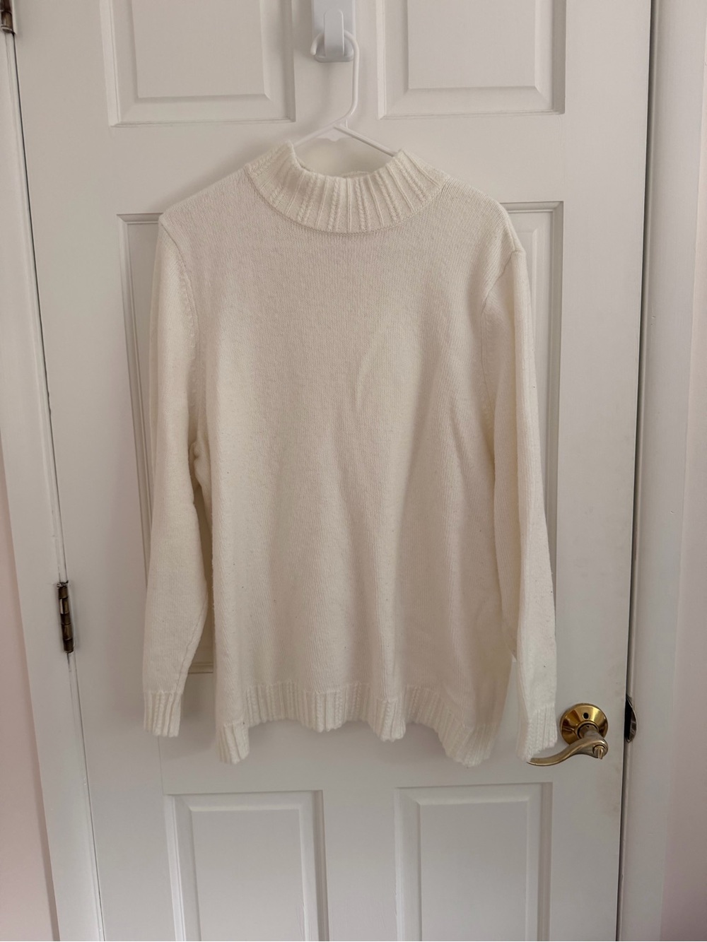 Talbots Cream Mock Turtleneck Sweater